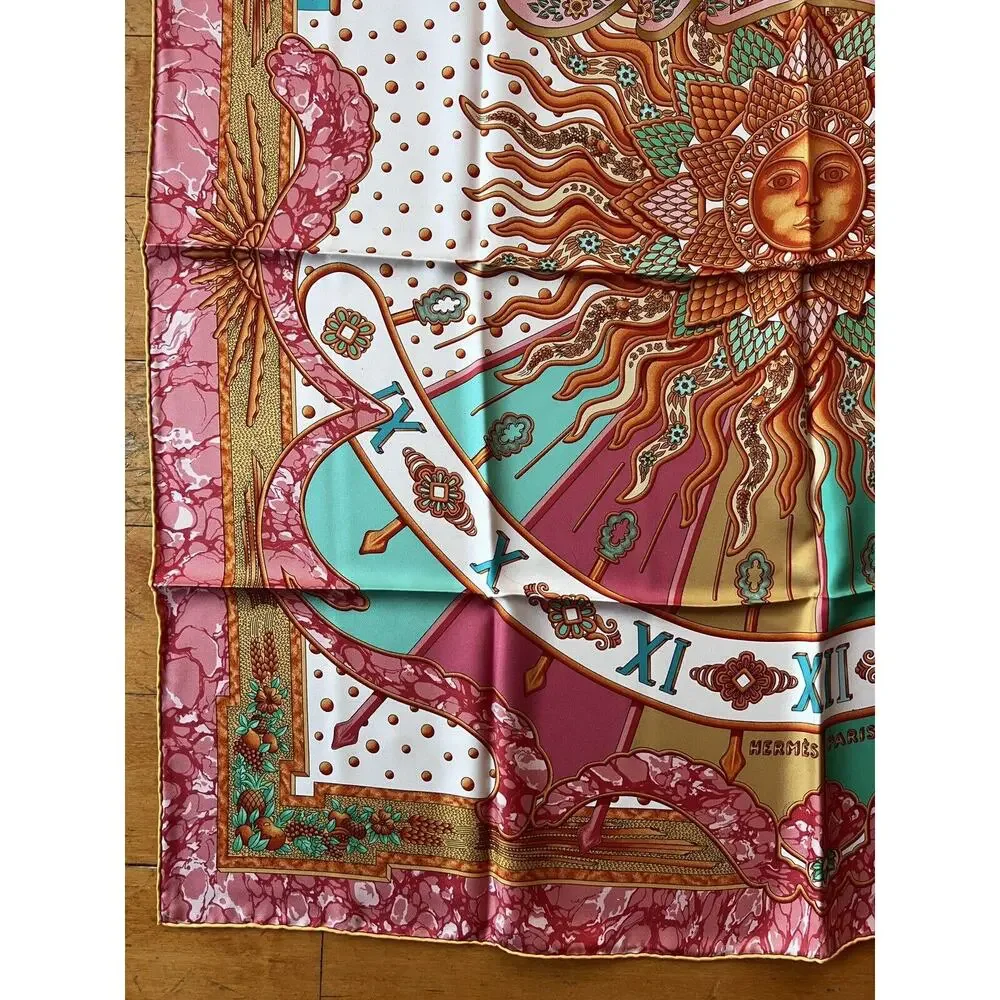 Hermès Gloria Soli Scarf 100% Silk 35.5”x35.5” NEW NWT Sun Old Money Luxury